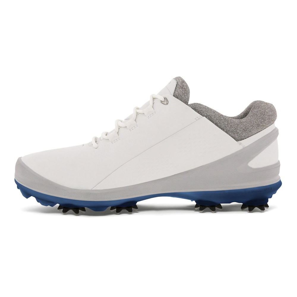 Mens Golf Shoes - ECCO Biom G3 Cleated - White - 7392TYJQH